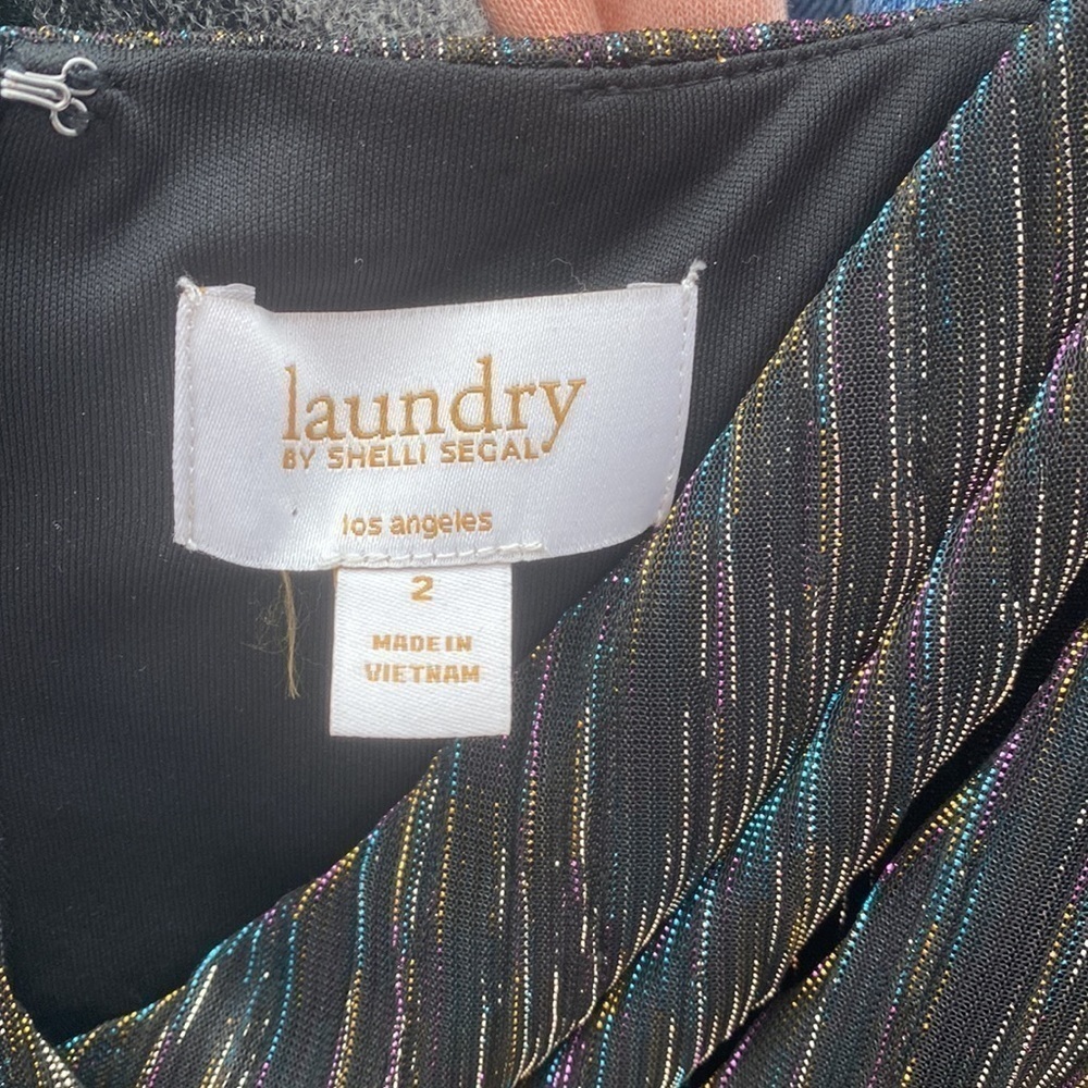 Laundry by Shelli Segal Rainbow Metallic Jumpsuit - Picture 5 of 6